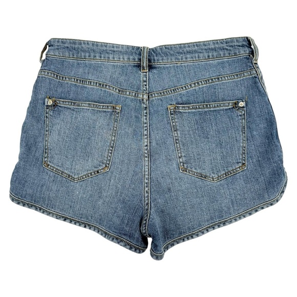 Anthropologie Pilcro High Rise Track Short Shape Jean Shorts Size 31 - Picture 2 of 15